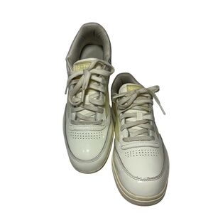 Reebok Women’s Cardi B Gloss / Coated Club C Double White ( Off-White) Sneakers